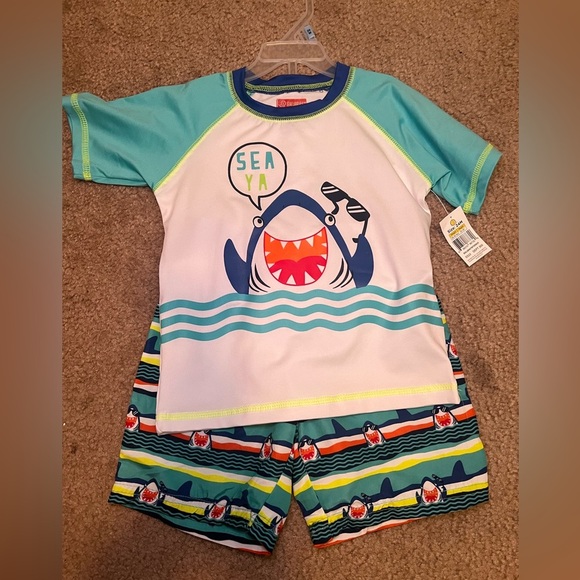 Swiggles Other - Kids Shark Swim Set - Blue and White 24 Months